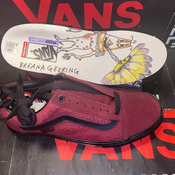Vans Men\'s 4/Women\'s 5.5 Old Skool (Breana Geering) Port/Black VN0A5FCB3LK